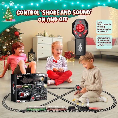 Train Set, Remote Control Train Toys with Luxury Track & Glowing ...