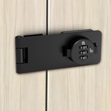 Keyless Cabinet Combination Lock, 3-Digit Password Twist Knob Hasp Latch for ...