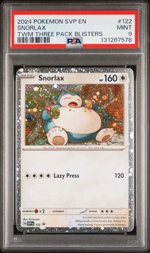 2024 PSA 9 Pokemon SVP EN Snorlax BSP 122 Promo Card Twilight Masquerade Blister