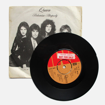 Queen Bohemian Rhapsody 'Factory Sample' Demo 1975 UK 7'' Vinyl Single EMI 2375