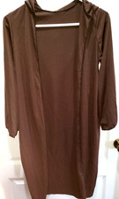 STAR WARS boys HALLOWEEN ROBE WITH HOOD DARK BROWN size medium PRETEND PLAY