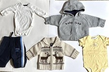 Bundle Baby Boys Clothing sz 0-3 M - Hoodie Jacket-Sweater-Pants -2 One Piece