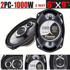 2PCS 6x9" 2-Channel Coaxial Car Speakers - 1000W Stereo Audio System