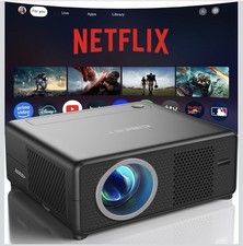 Mini Projector with WiFi and Bluetooth, Compatible with Netflix/YouTube/Prime...