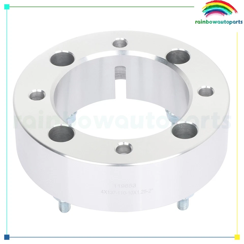 2 piezas espaciadores de rueda 2" 4/137 ATV 10x1,25 para Kawasaki Mule 600 2005-2015  Foto 3 de 4