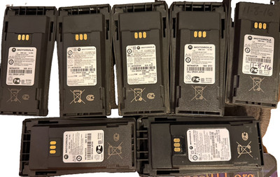 LOT of 7 USED OEM Motorola NNTN4497DR Portable Radio Battery-CP, EP & PR Series
