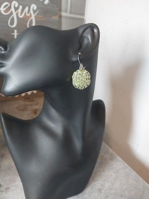 Karis Peridot Lever Back Earrings in Platinum Bond and Stainless Steel 12.15 ctw