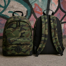 BagBase BG175 Rucksack – Woodland Camo Backpack | 18L Durable Everyday Bag
