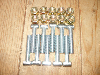 10 Hammerkopfschrauben mit Bundmutter SW 22
