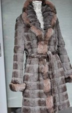 David Moire Exquisit REX Chinchilla Kanninchenfellmantel