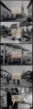 5x Foto kein Zeitgen&ouml;ssisches Original Soldaten Quartier im Dorf Frankreich Belg