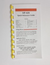 Hewlett Packard HP-42S Calcolatrice Guida di Riferimento Rapido