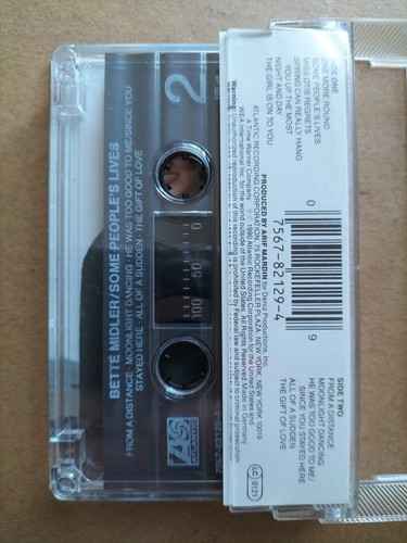 Bette Midler - Some People's Lives original UK 1990 Atlantic Cassette - Picture 2 of 3