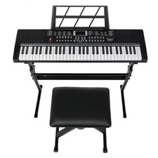 Glarry GEP-110 61 Key Keyboard with Piano Stand 3 Teaching Modes for Beginners