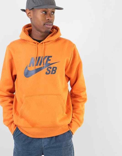 Mens Nike Orange SB Hoodie Hooded Sweater AQ9565-855 Size Small | eBay