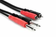 Hosa Technology Two 1/4" Phone Male to Two RCA Male Unbalanced Cable