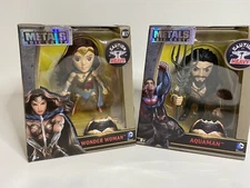Jada MetalFigs Wonder Woman/Aquaman Diecast Metal 4" Models M15 & M17 NIB