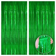 KatchOn Iridescent Green Streamers Party Decorations - 3.2x8 Feet Pack of 2 |...