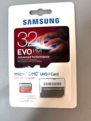 Samsung 32GB EVO Plus microSDHC UHS-I Card With SD Adapter Advanced Performance