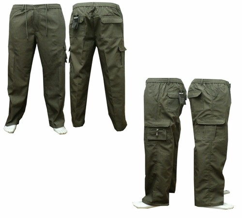 Nuevos pantalones elásticos de carga combate trabajo algodón ligeros parte inferior - Imagen 5 de 6