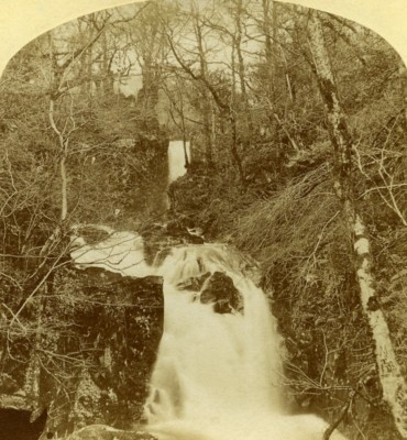 Vereinigtes Königreich Westmorland Landschaft Rydall Park Herbst altes Stereoview Foto 1860