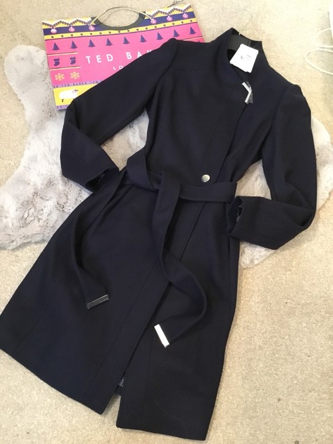 ted baker ellgenc coat navy
