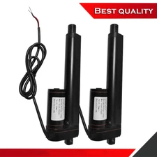 1 Pair High Quality 6" Linear Actuator 225LBS Pound Max Lift 12 Volt DC Black
