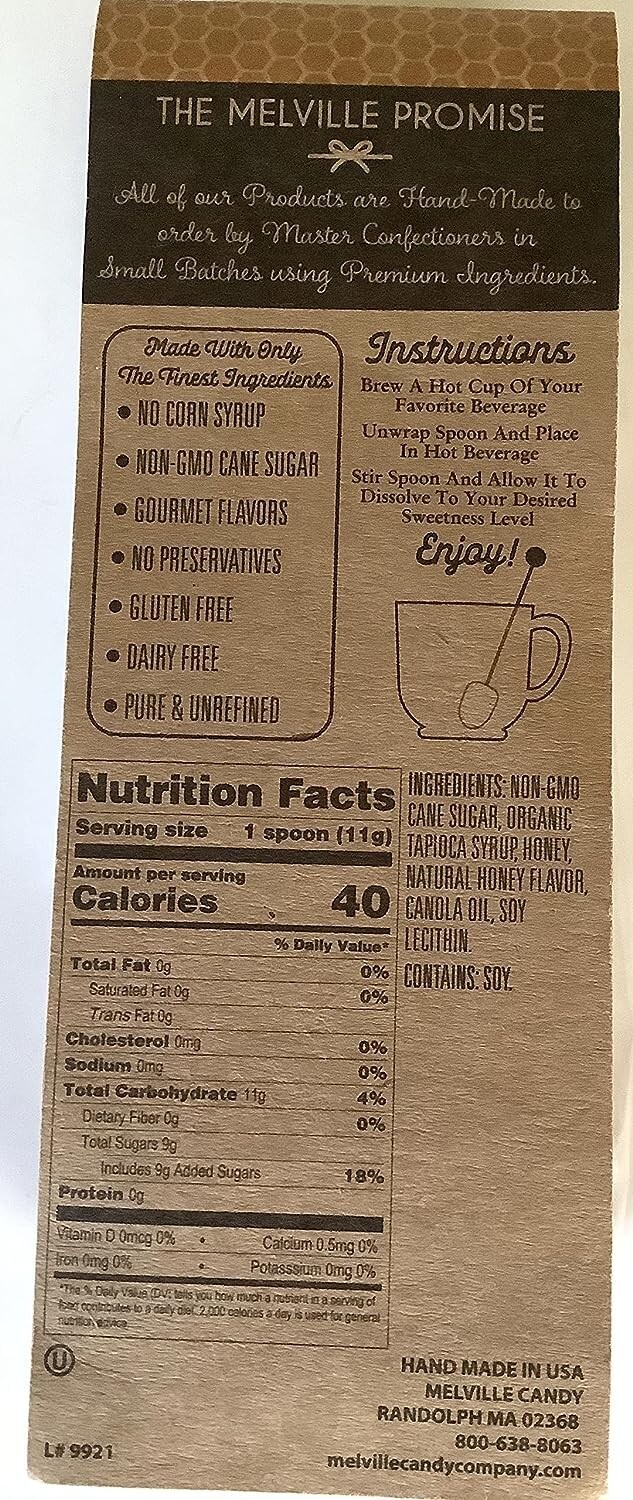 Melville+Candy+Clover+Honey+Spoons+For+Tea+Lovers+Gluten+5+Count for