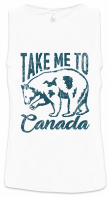 Take Me To Canada Herren Tank Top Bear Bears Banner Flag Maple Leaf Wildlife