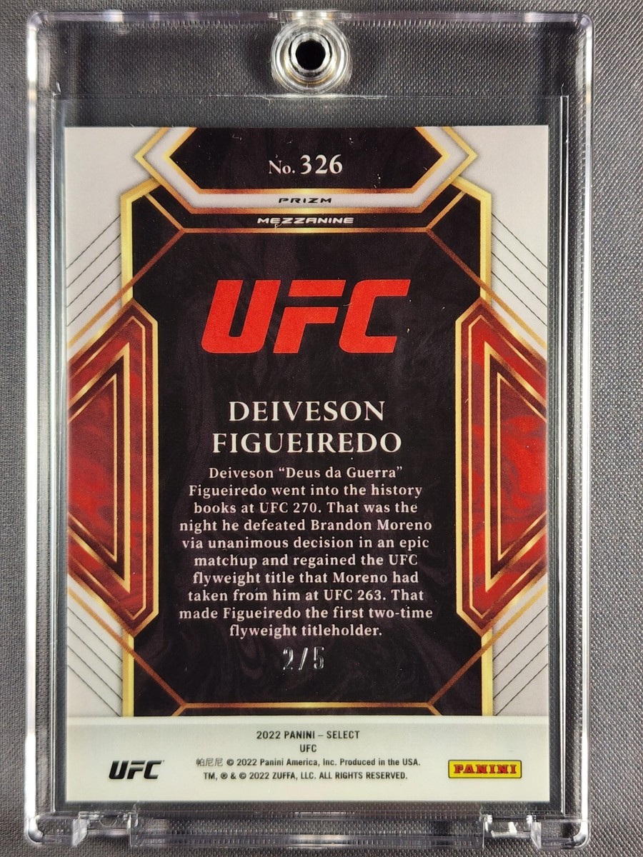 2022 Panini Select UFC #326 Deiveson Figueiredo Green Prizm /5