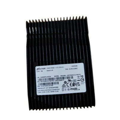 Micron 7400 MAX 1.6TB SSD 2.5'' U.3 NVMe PCIe Gen4 x4 MTFDKCC1T6TFC