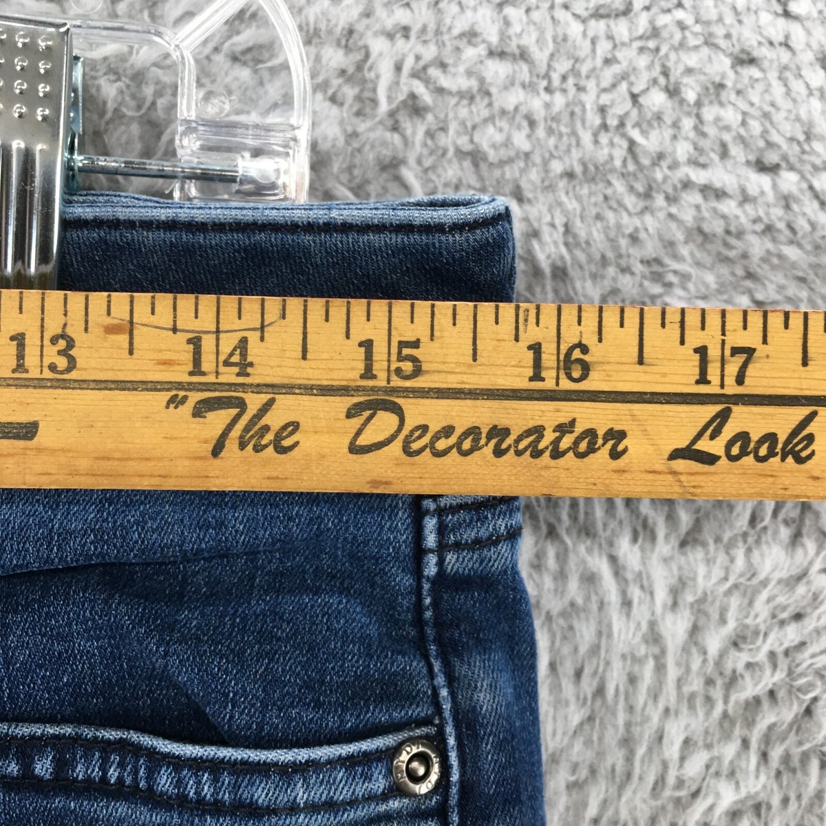 Nydj Ami Skinny Jeans Womens 6 Blue Denim Geo Laser Diamond