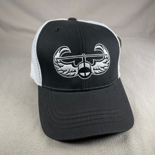 Air Assault Hat Men OS Black Trucker Cap Rapid Dominace Mesh Back NWT