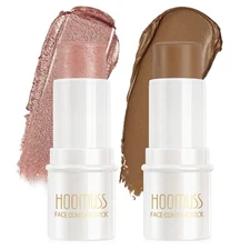 2Pc Cream Contour Sticks Makeup, Hightlighter Makeup + Bronzer Stick, Waterproof