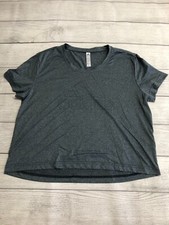 Adidas T Shirt Womens Small Gray Perf Logo Boxy Crop Athleisure Everyday Tee