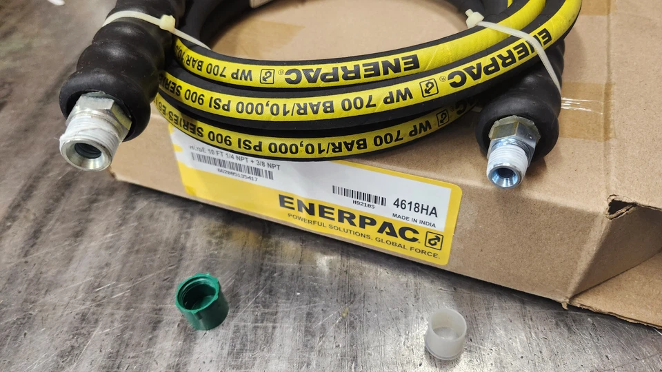 NUEVO ENERPAC H9210S 10' 10K-PSI Bomba Hidráulica Cilindro Manguera 1/4" y 3/8" Extremo NPT Foto 3 de 4