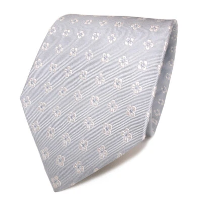 Mexx Seidenkrawatte blau hellblau weiss gemustert - Krawatte Seide Silk Tie - Bild 1 von 3