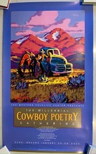 2000 Elko Nevada Cowboy Poetry Gathering Poster Y2K Millennium Western Folklife
