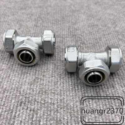 2 pcs Compressed Air Piping 3/4'' Tee M8011 Fitting Connector for MaxLINE