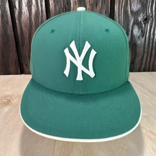 Vintage New York Yankees Green Hat New Era 7 3/4 59Fifty Spike Lee Wool Y2k NY