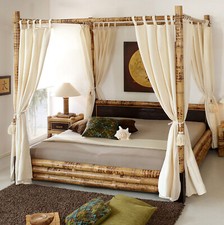 Himmelbett 160x200 Misool Bettrahmen Bambusbett Holzbett Designerbett Doppelbett