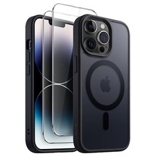 3 in 1 Magnetic Case for iPhone 14 Pro 6.1-Inch with 2-Pack Screen Protector