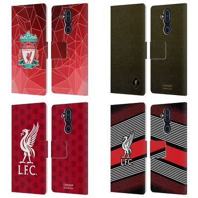 LIVERPOOL FC LFC CREST & LIVERBIRD 2 PU LEATHER BOOK CASE FOR NOKIA PHONES