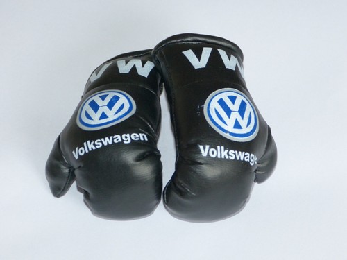 Volkswagen Mini Boxhandschuhe VW z.B. für Auto Innenspiegel Kunstleder Schwarz - Bild 1 von 2