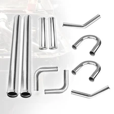 4" OD Aluminum Intercooler Piping Kit Universal DIY Pipe Elbow Tube Kits 10Pcs