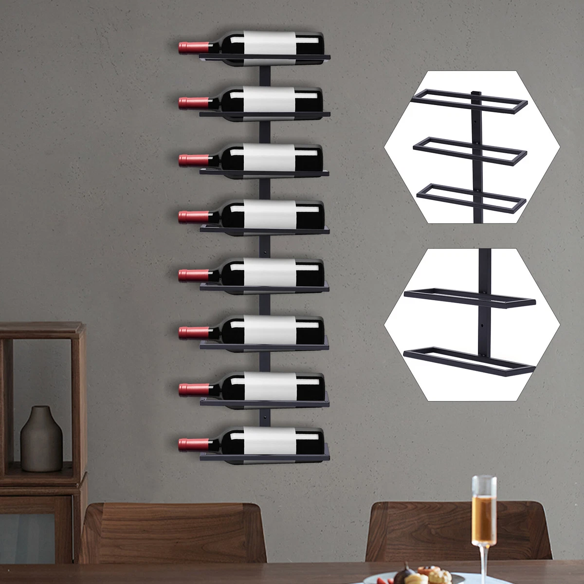 Vintage metal wine rack clearance