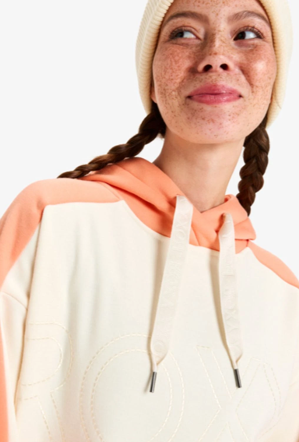 SACAI Roxy Felpa con Cappuccio Liberty Corallo