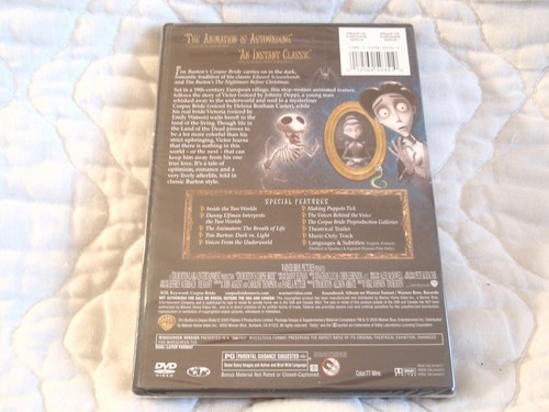 TIM BURTON'S CORPSE BRIDE DVD NEW WS WIDESCREEN JOHNNY DEPP HELENA BONHAM CARTER - Picture 2 of 4
