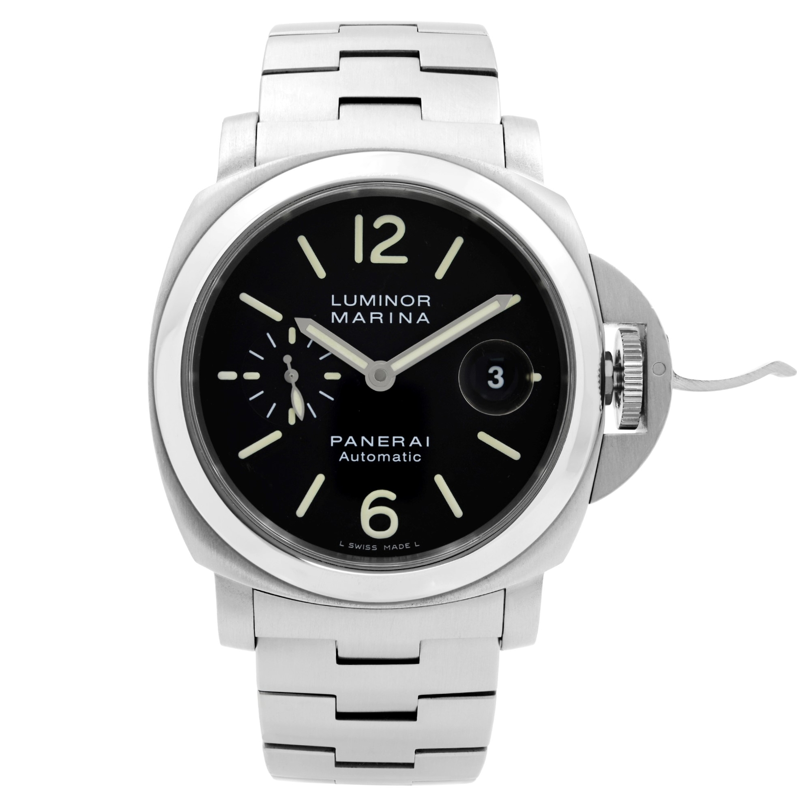 Panerai Luminor Marina Stainless Steel Black Dial Automatic Mens Watch PAM00299
