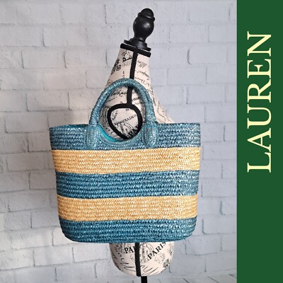 Midsz Ralph Lauren $98 wicker tote bag